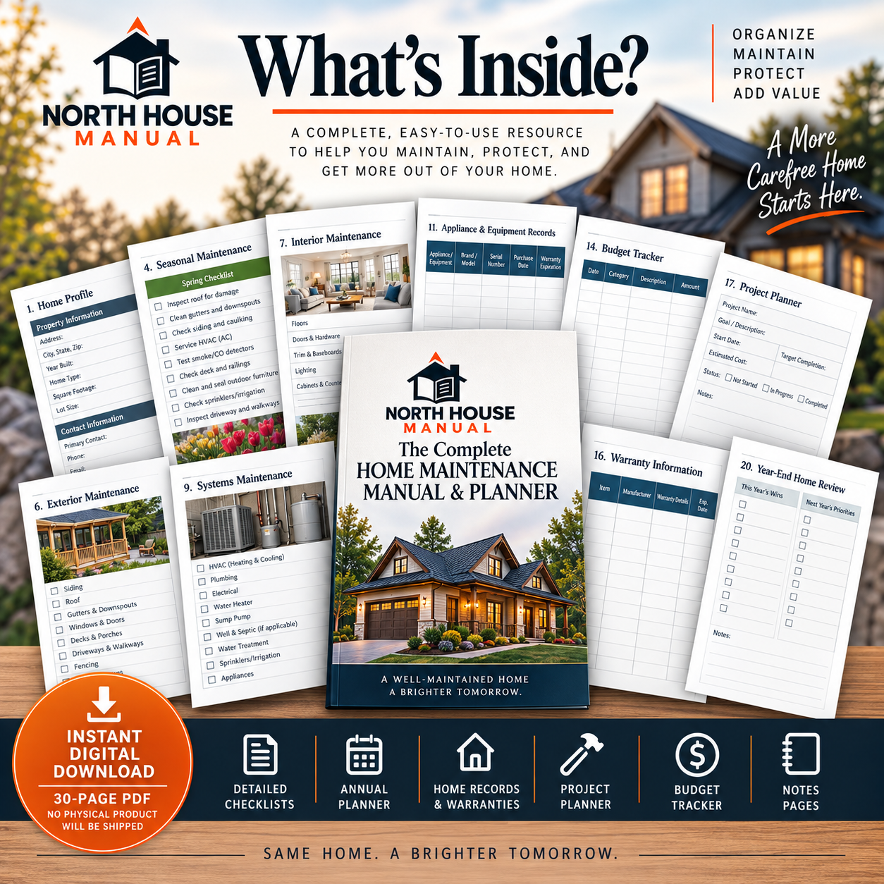 The Complete Home Maintenance Manual & Planner – 30-Page Digital PDF - Image 2